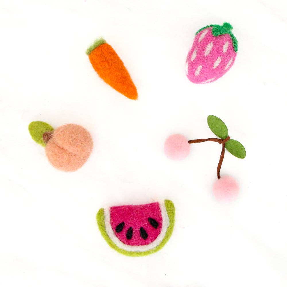 Kaiko Chich • Felt Fruit Magnet Set, 5 Pieces