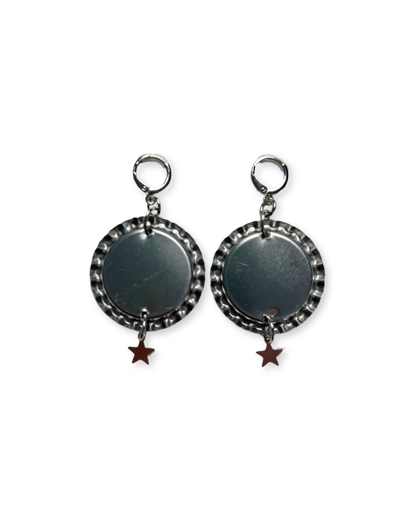 Painted Lady • 8-Ball Dangle Earrings, Silver Color