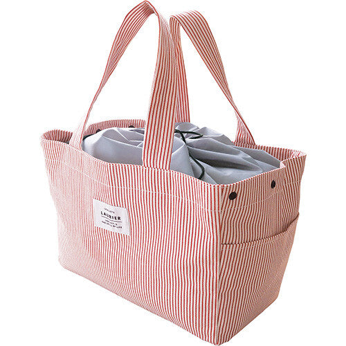 El Commun • Leaflets Laurier Striped Shopping Cooler Bag Large, 3 Colors, Imported Japan
