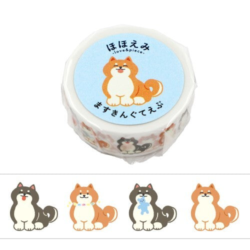 Hohoemi • Shiba Inu Washi Tape, Imported Japan