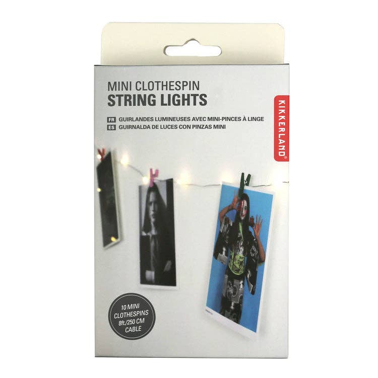 Mini Clothespin Photo Display String Lights