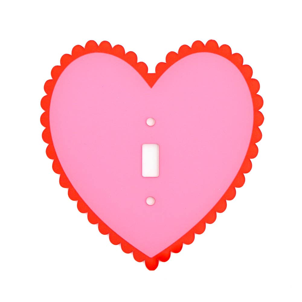 Kailo Chic • Scalloped Heart Light Switch Plate, Two Styles