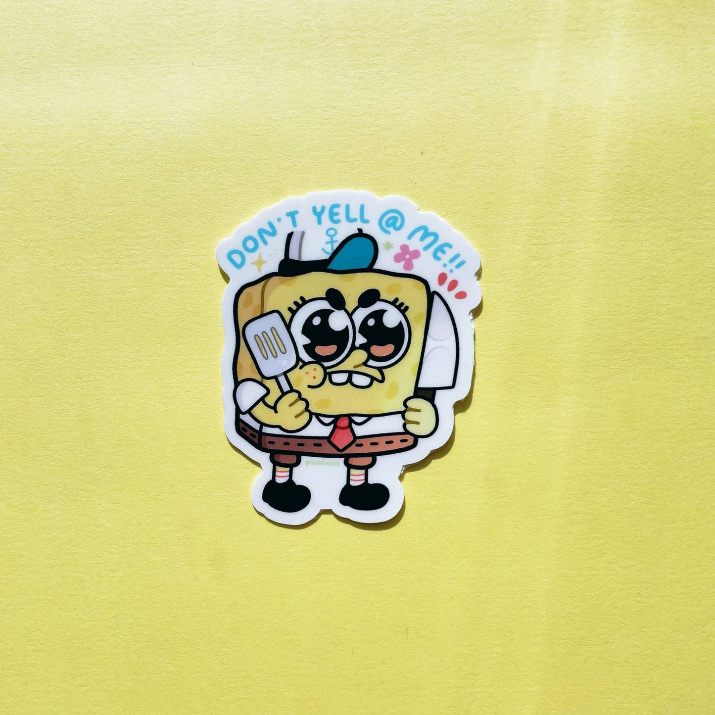 Ghostiekid • Don't Yell At Me Sponge Vinyl Sticker