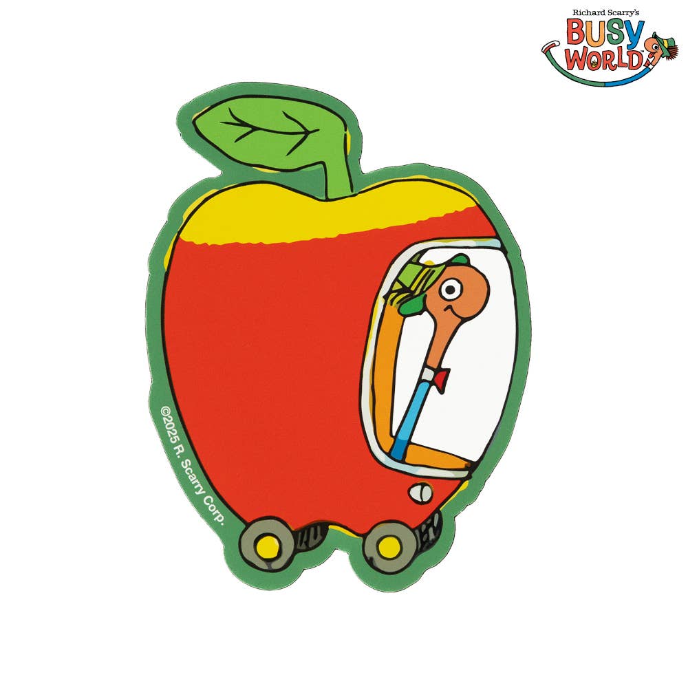 3P4 x Richard Scarry® • Apple Car Magnet