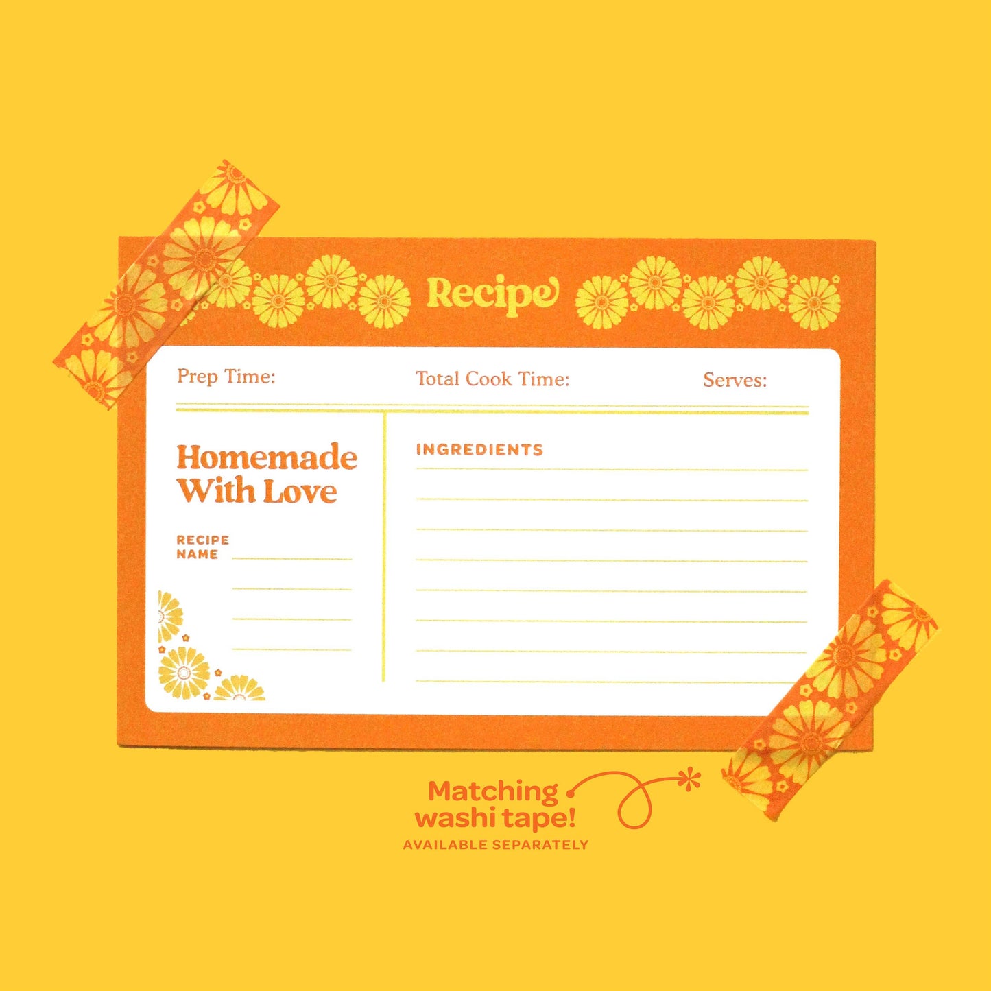 Daisy Pyrex • Cooking Recipe Cards (6x4, Set of 5)
