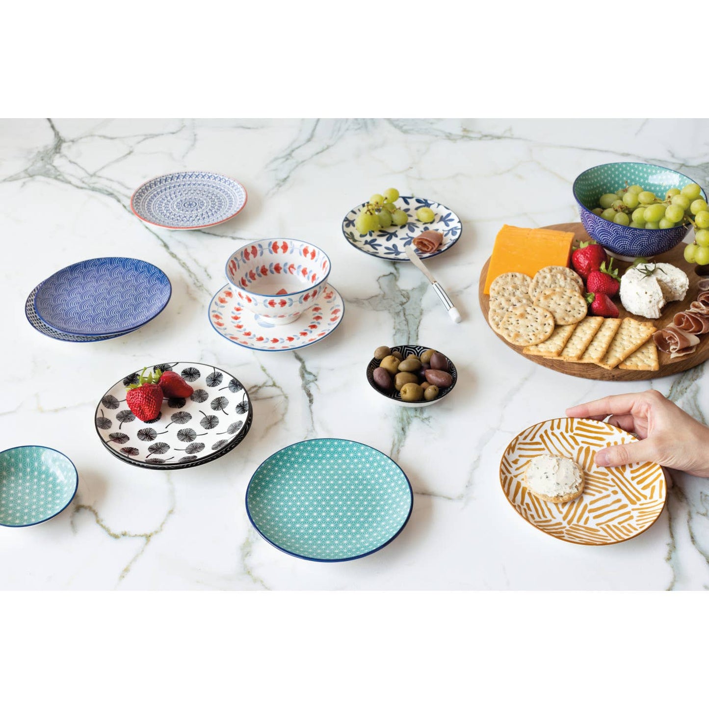 Red Tulip Stamped Bowl 4 inch