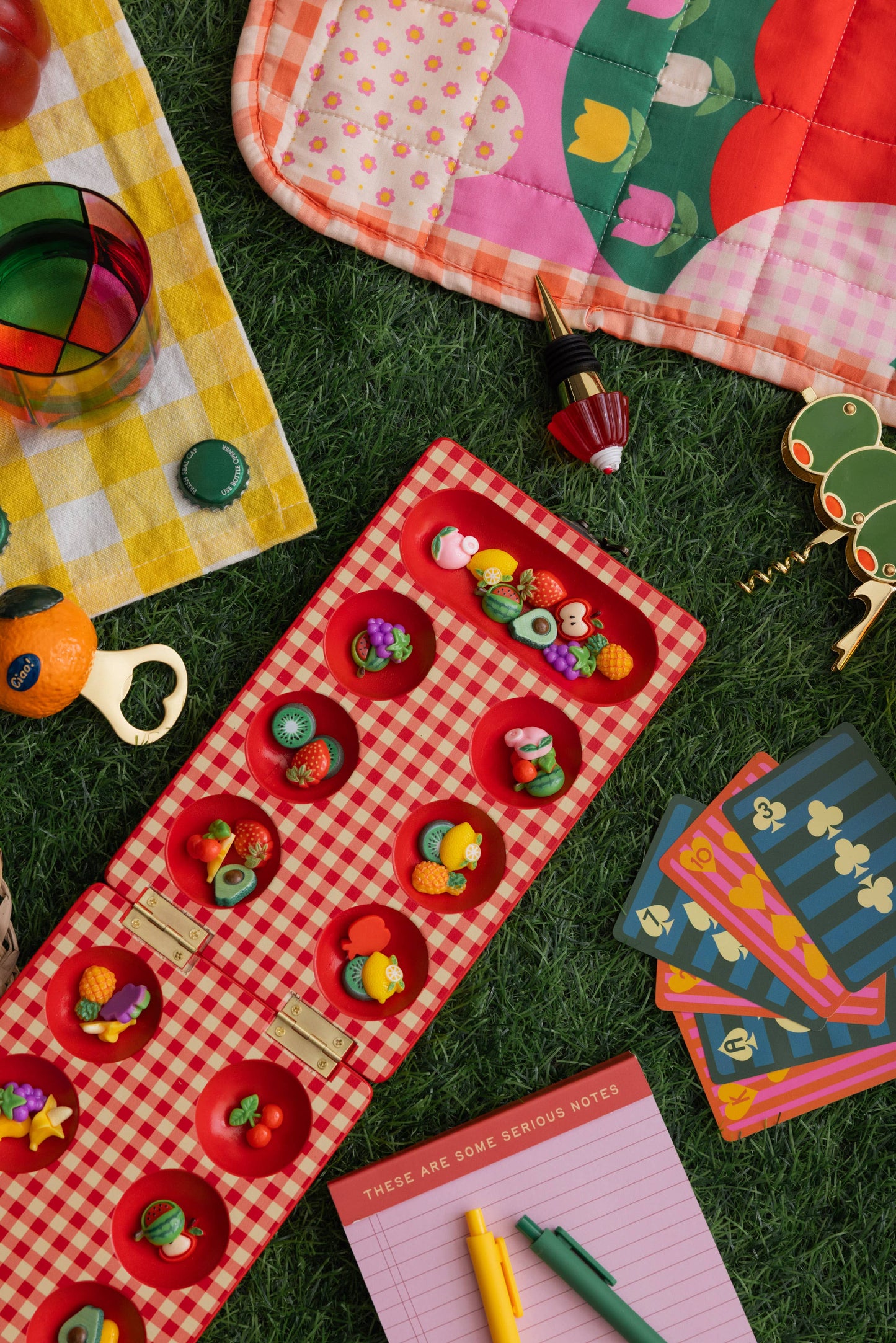 Fruit Gingham Mancala Set