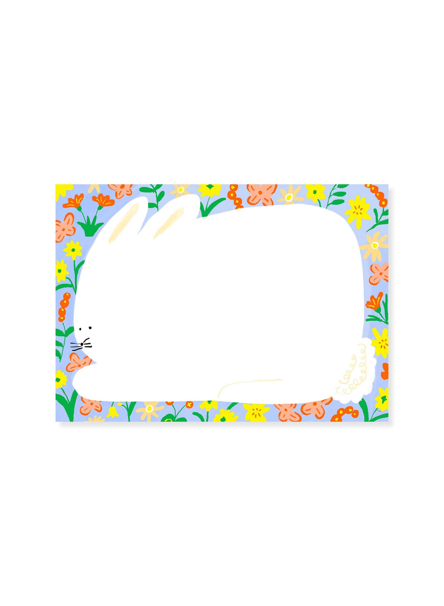 Billie Bunny Notepad - Cute Rabbit Floral Background