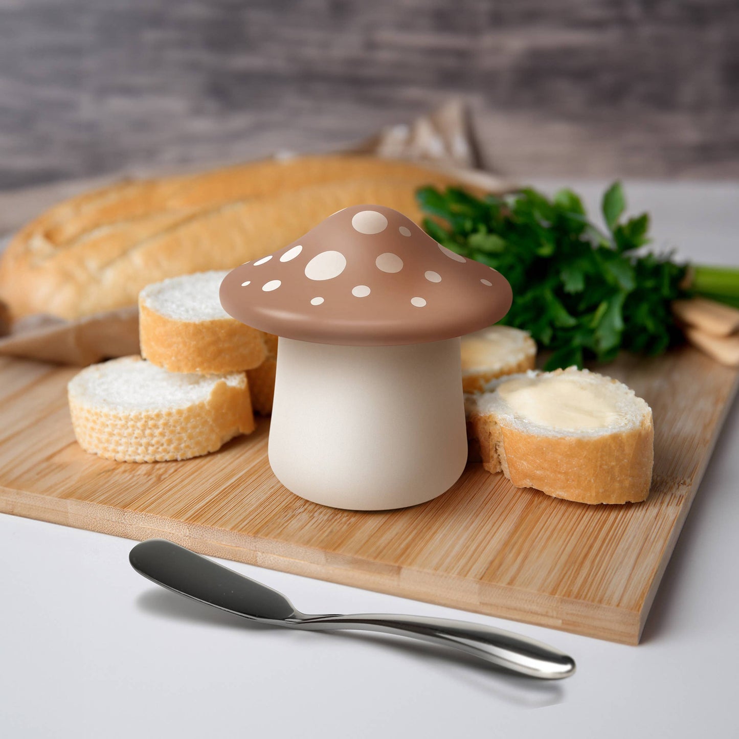 Fred & Friends • Butter Storage, Ceramic Mushroom