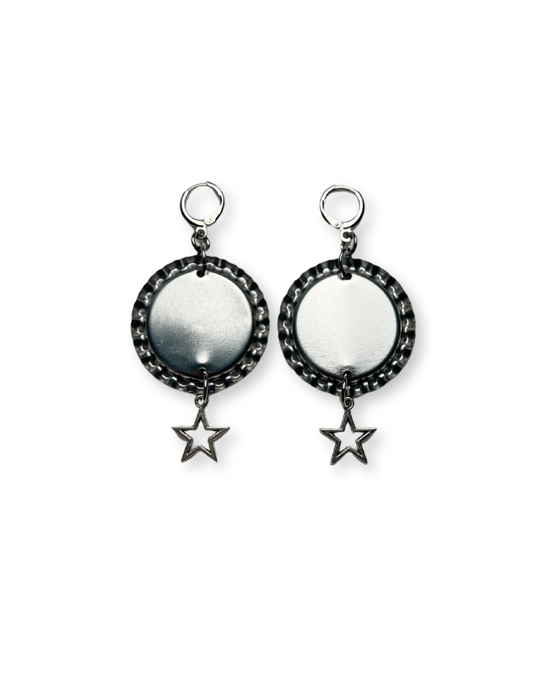 Painted Lady • Diet Coke Earrings, Silver Color