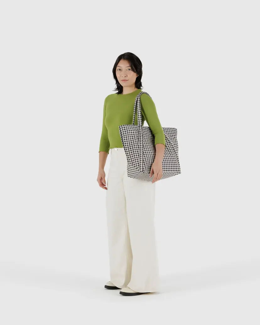 BAGGU • “ Black and White Gingham” Cloud Bag
