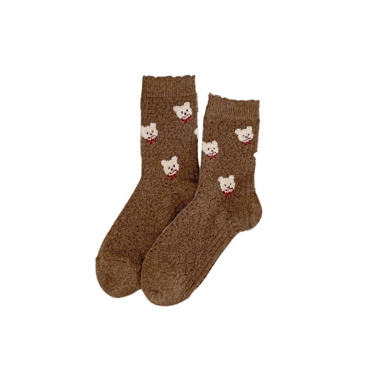 Thick Warm Wool Bear Mid-Calf