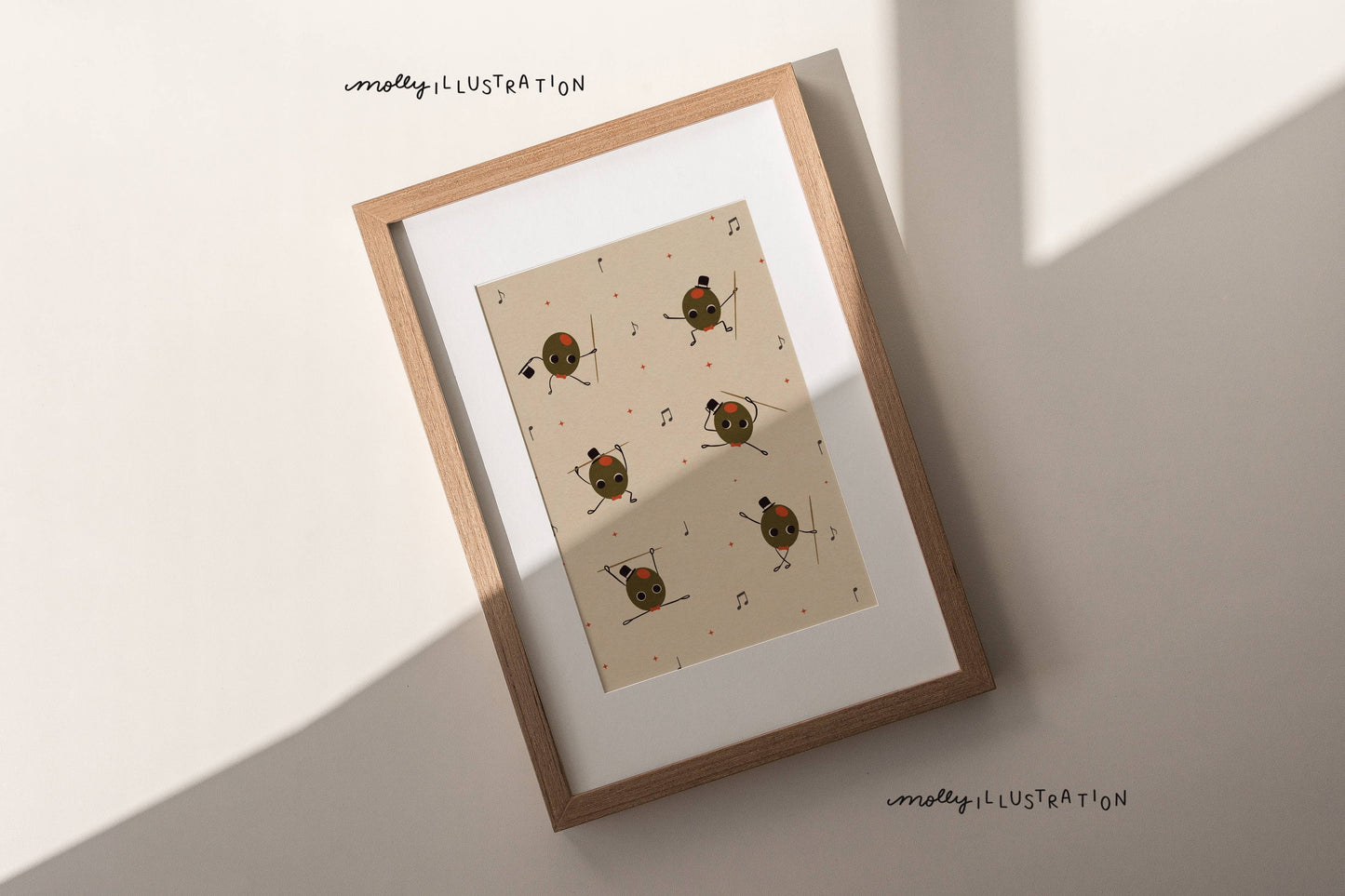 SALE • Molly Illustration • 9” x 12” Print, Dancing Olives
