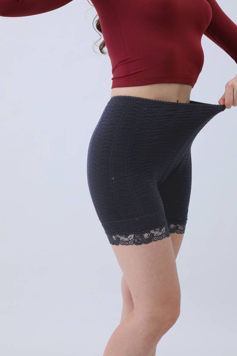 Black Lace-Trim • Bloomer Bike Shorts