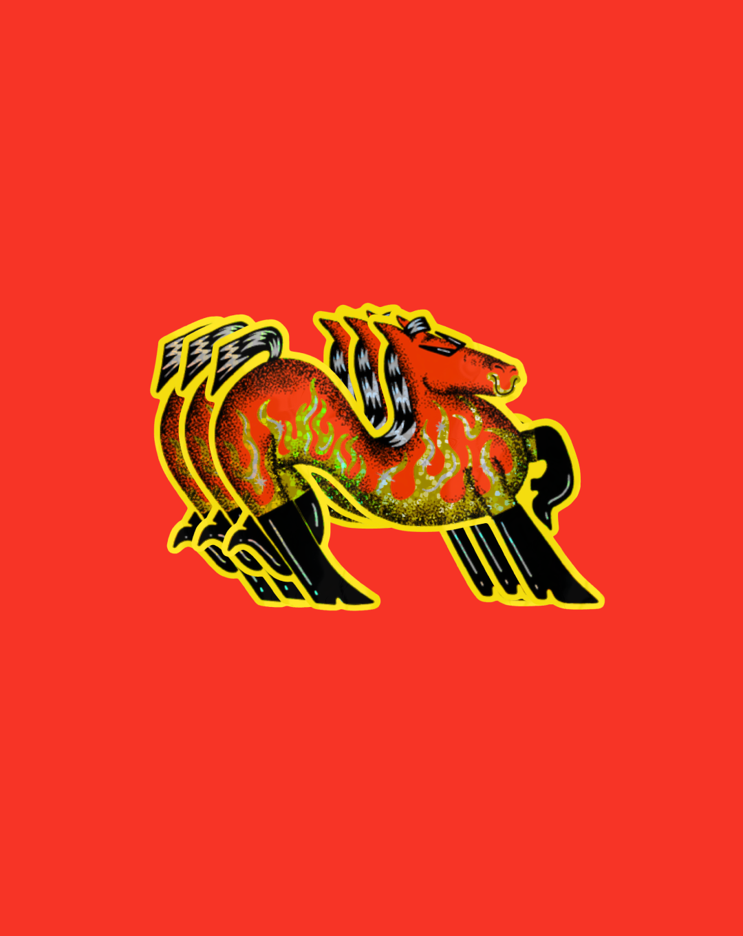 Matagora Club • Year of the Fire Horse Glitter Sticker