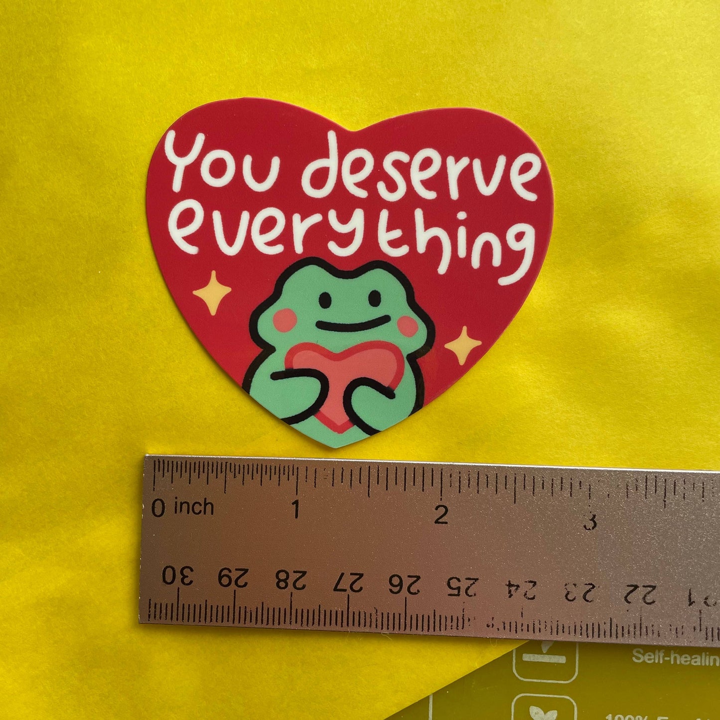 Ghostiekid • You Deserve Everything Frog Valentine's Day Vinyl Sticker