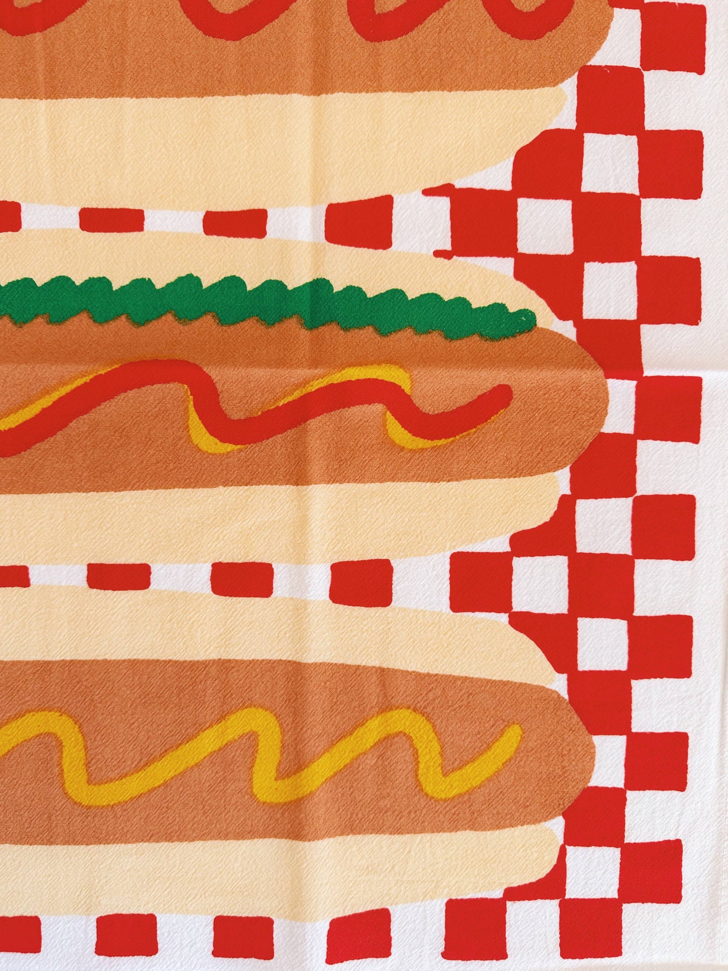 Julie Peach • Tea Towel, Hot Dog!