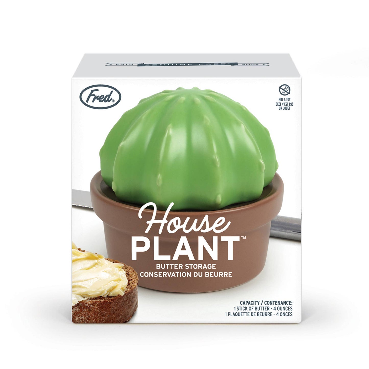 HOUSE PLANT Ceramic Cactus Butter Storage