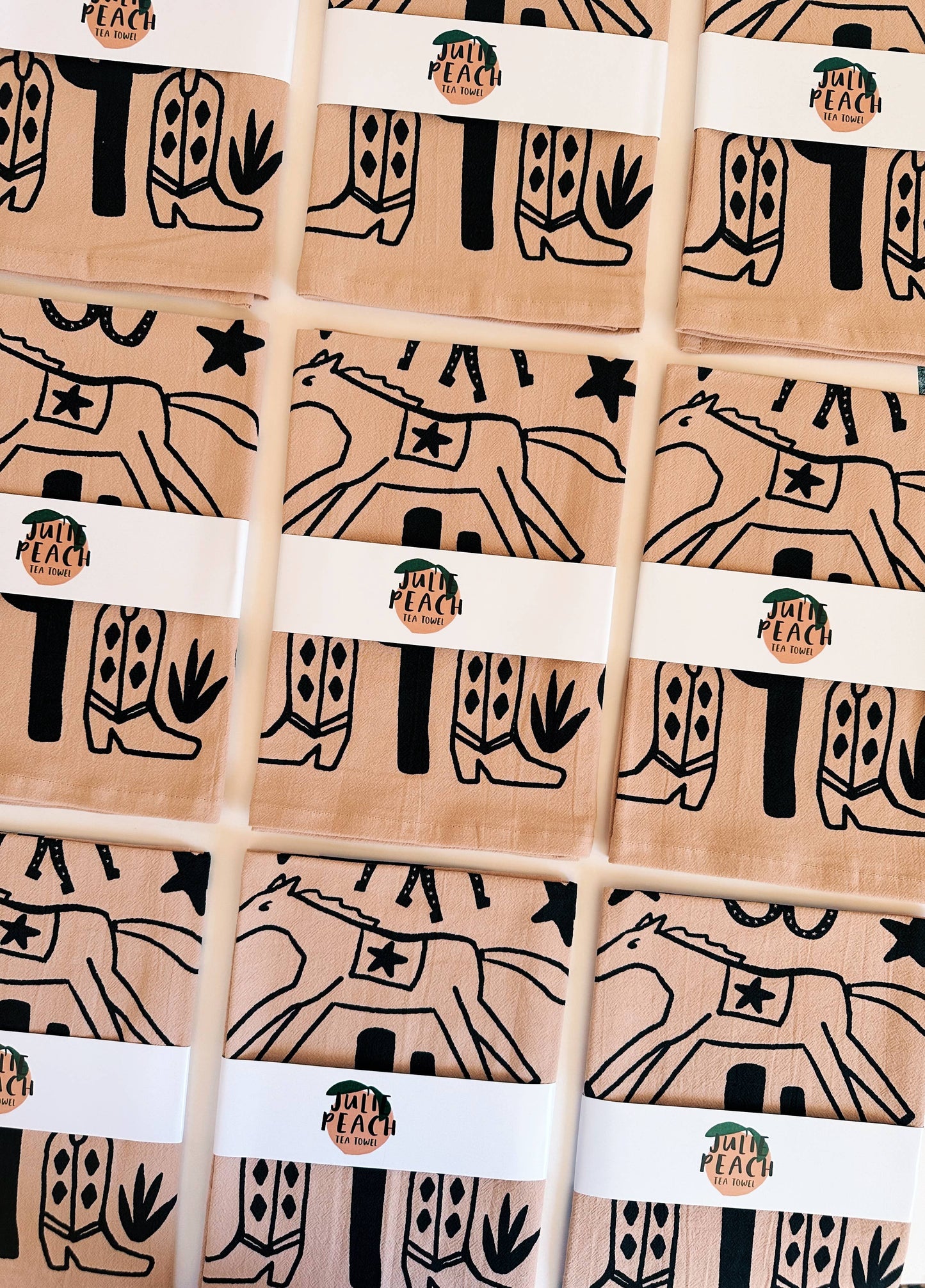 Julie Peach • Tea Towel, Taupe Desert