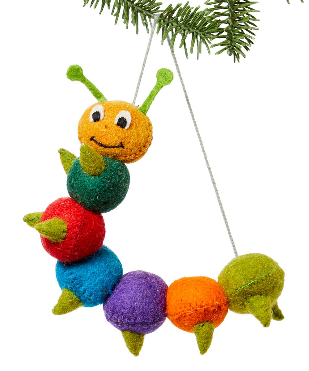 Felt Caterpillar Holiday Ornament