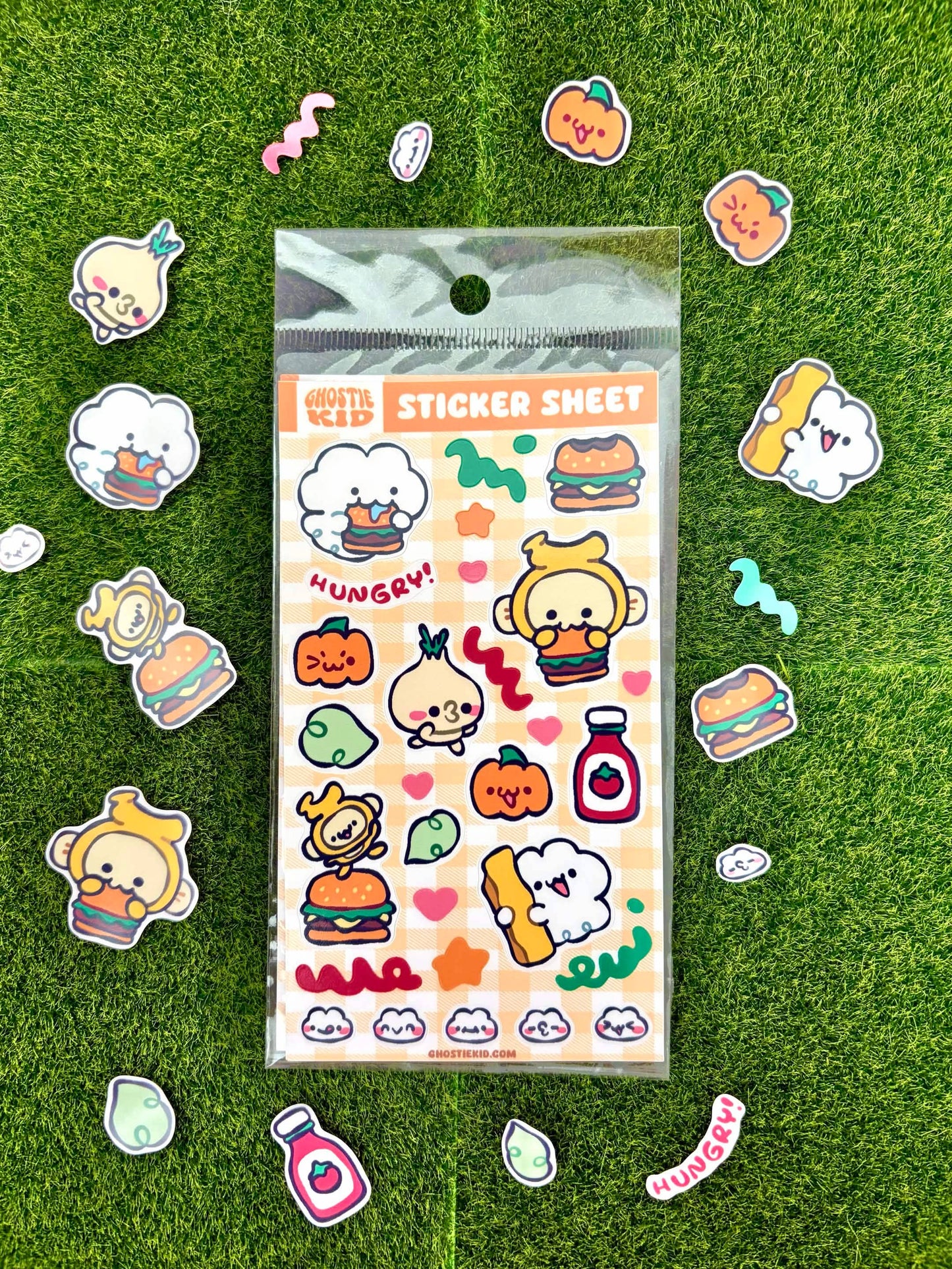 Ghostiekid • Burger Time Deco Sticker Sheet