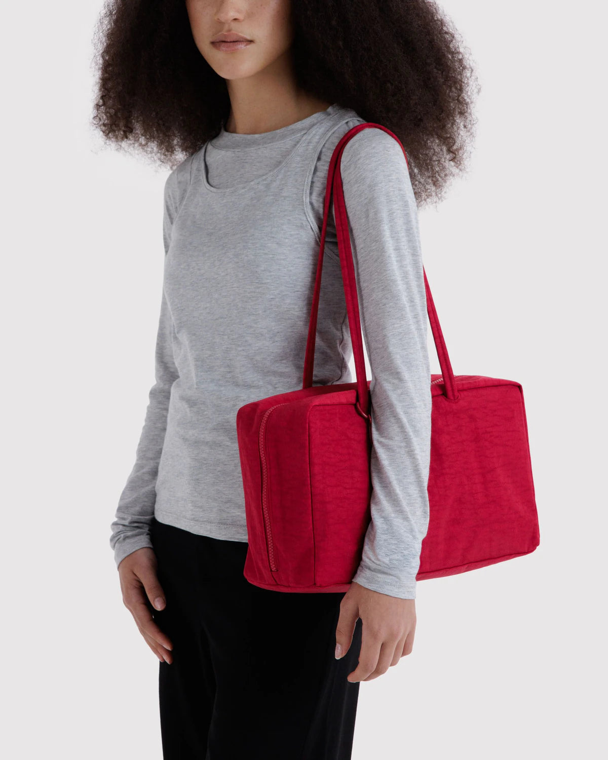 BAGGU • “Cherry” Medium Nylon Bowler Bag