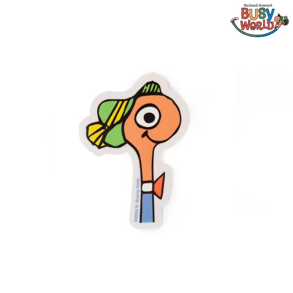 3P4 x Richard Scarry® • Lowly Worm Bust Sticker
