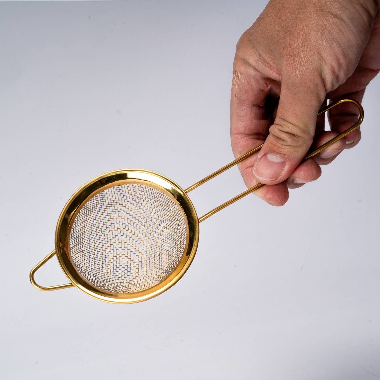 Stainless Steel Tea 3” Strainer with Brass Handle