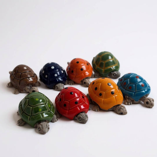 Moving Ceramic Handmade Clay Turtle Figurine