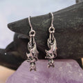 Silver Color Bat Earrings