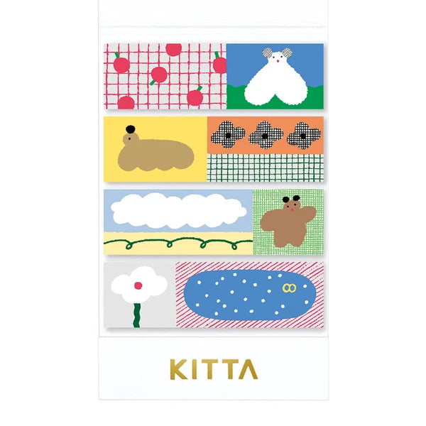 Dog & Cherries Washi Tape Strips, Imported Japan