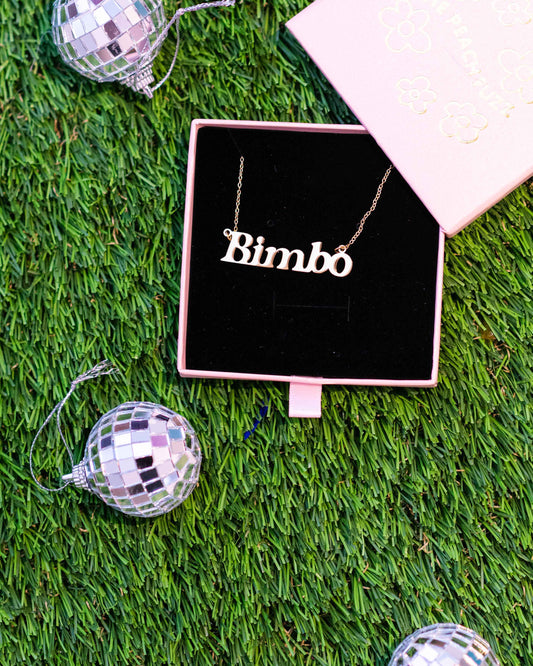 “Bimbo” Nameplate Necklace