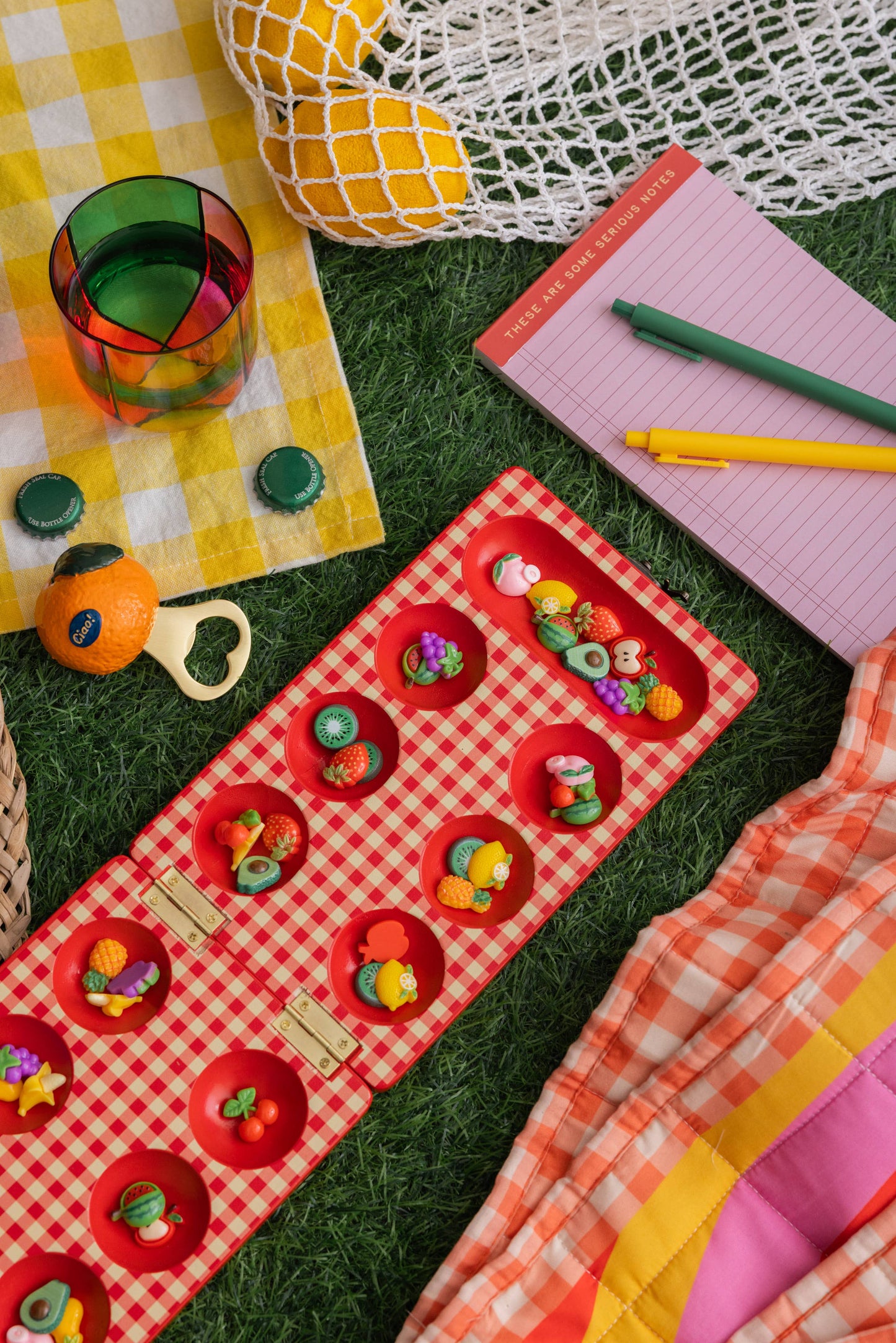 Fruit Gingham Mancala Set