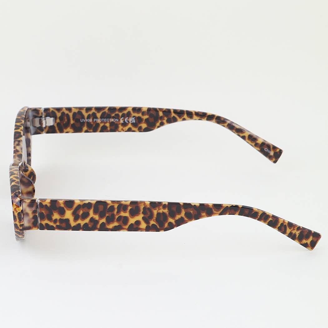 Two Toned Leopard Print Sunglasses