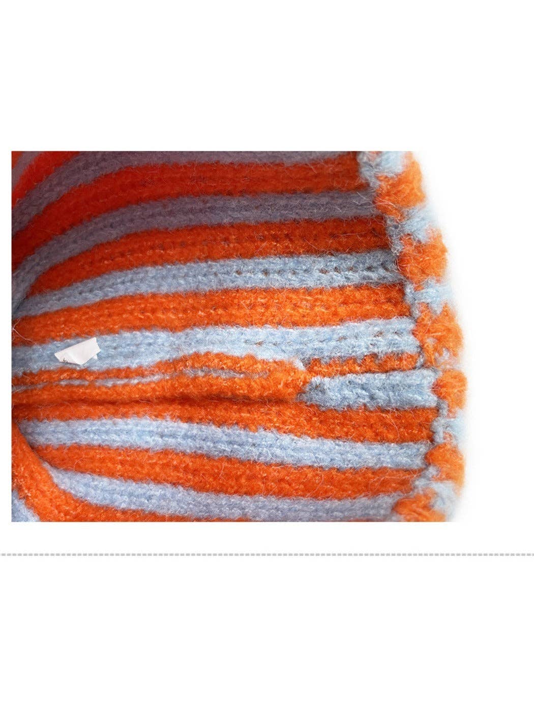 Color-block Striped Cuffed Knitted Beanie