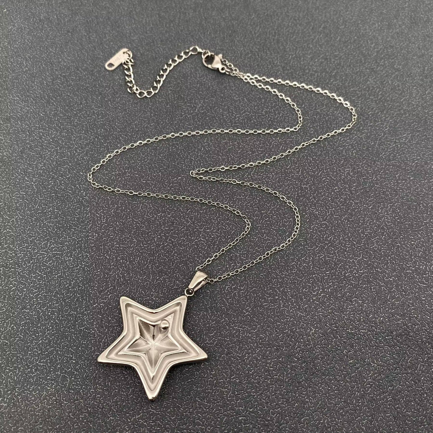 18K Gold Plated S.Steel Two Tone Star charm Necklace