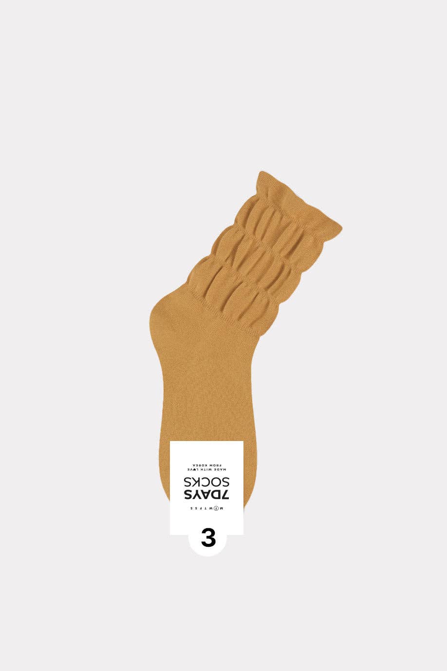 7DAYSSOCKS • Women's Crew Daily Non Binding Shirring Solid Socks