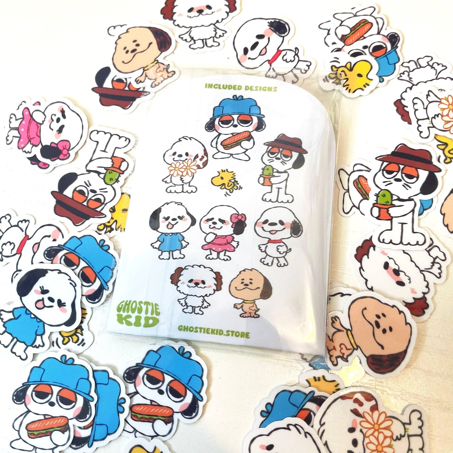 Ghostiekid • Snoopy Sticker Flakes Vinyl Sticker Pack