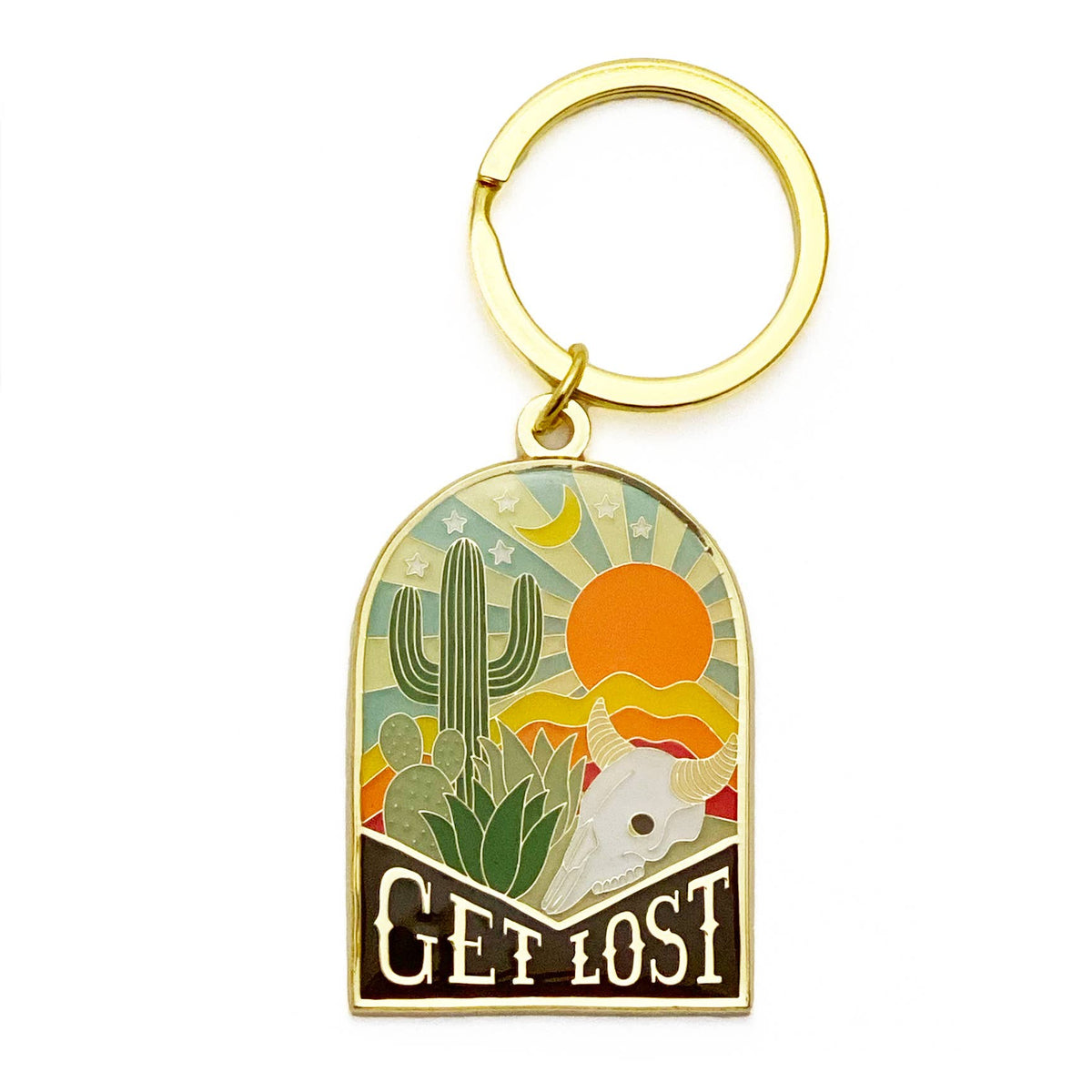 Lucky Horse Press • Get Lost Enamel Keychain