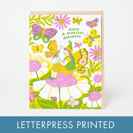Phoebe Wahl • Magical Birthday Fairy Letterpress Greeting Card