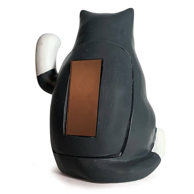 Solar Saving Tuxedo Cat