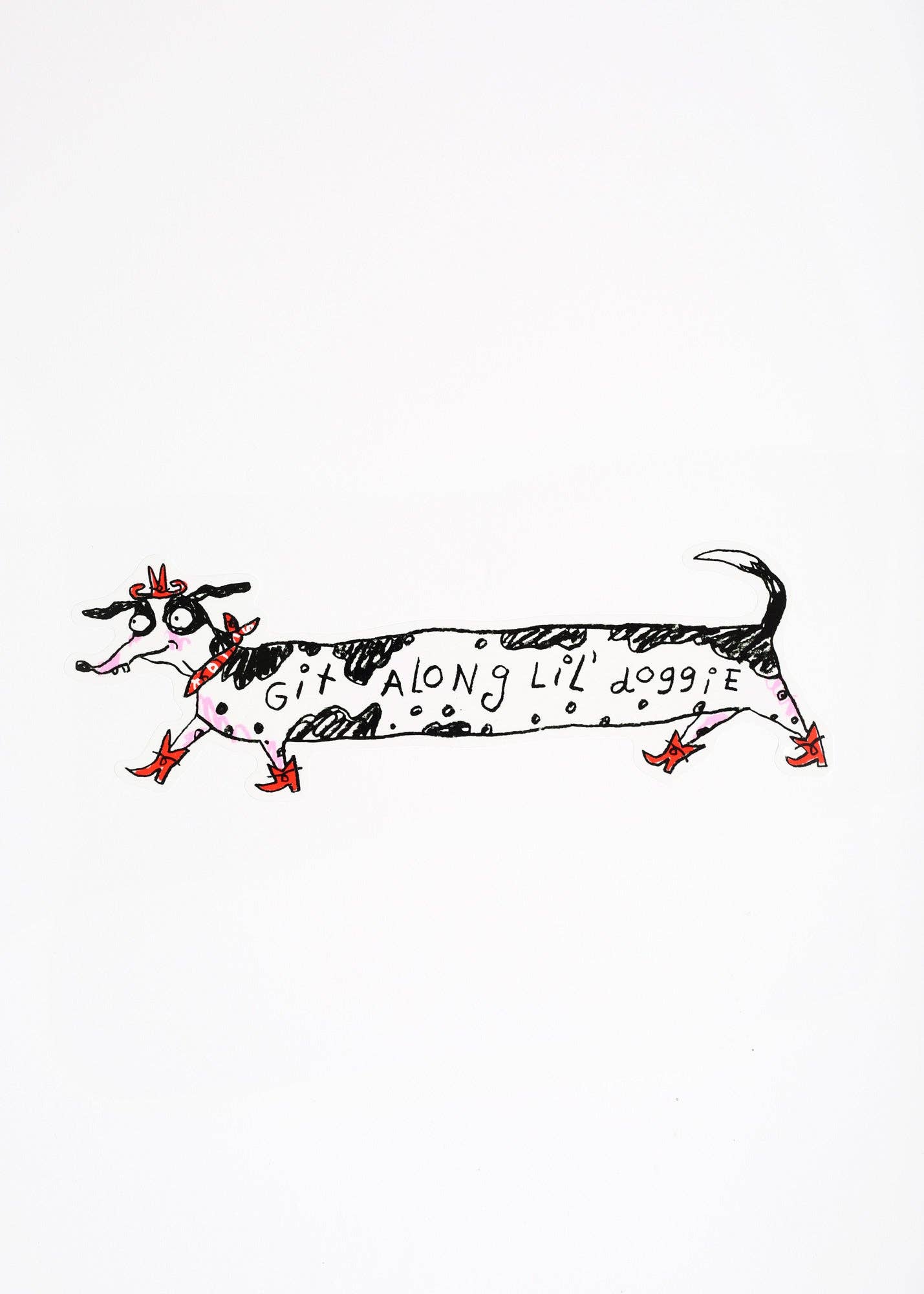 Gentle Thrills • Git Along Doggie Bumper Sticker