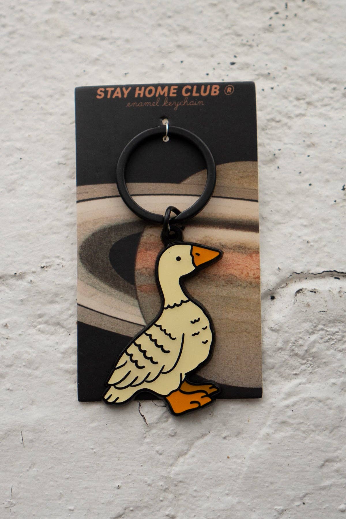 Stay Home Club • Fowl / Duck Enamel Keychain