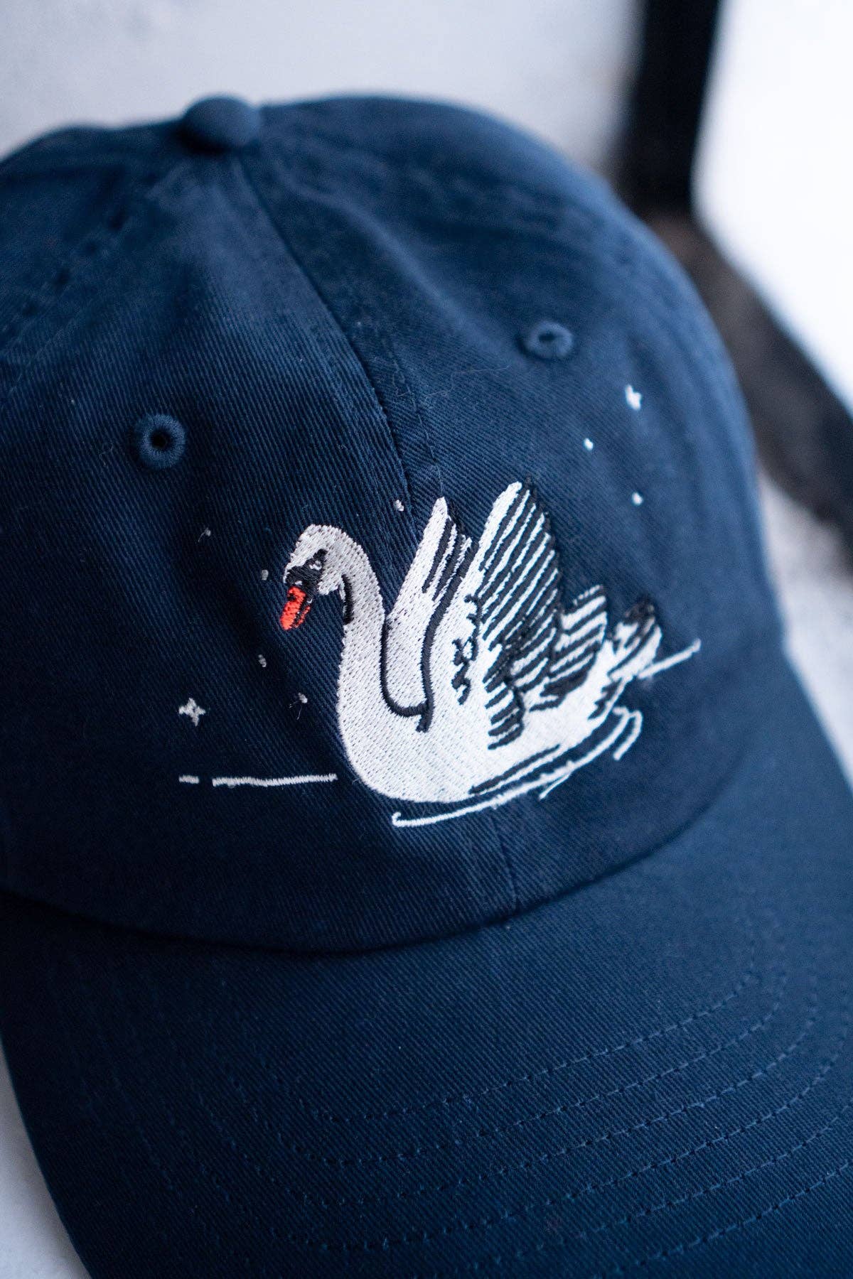 Stay Home Club • Night Swans Hat | Embroidered Swan Dad Hat