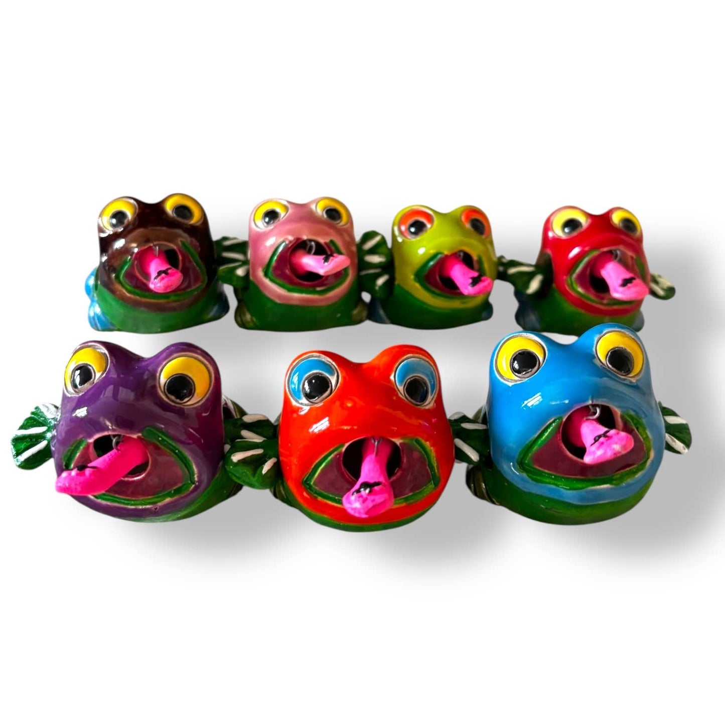 Moving Ceramic Handmade Clay Frog Figurine