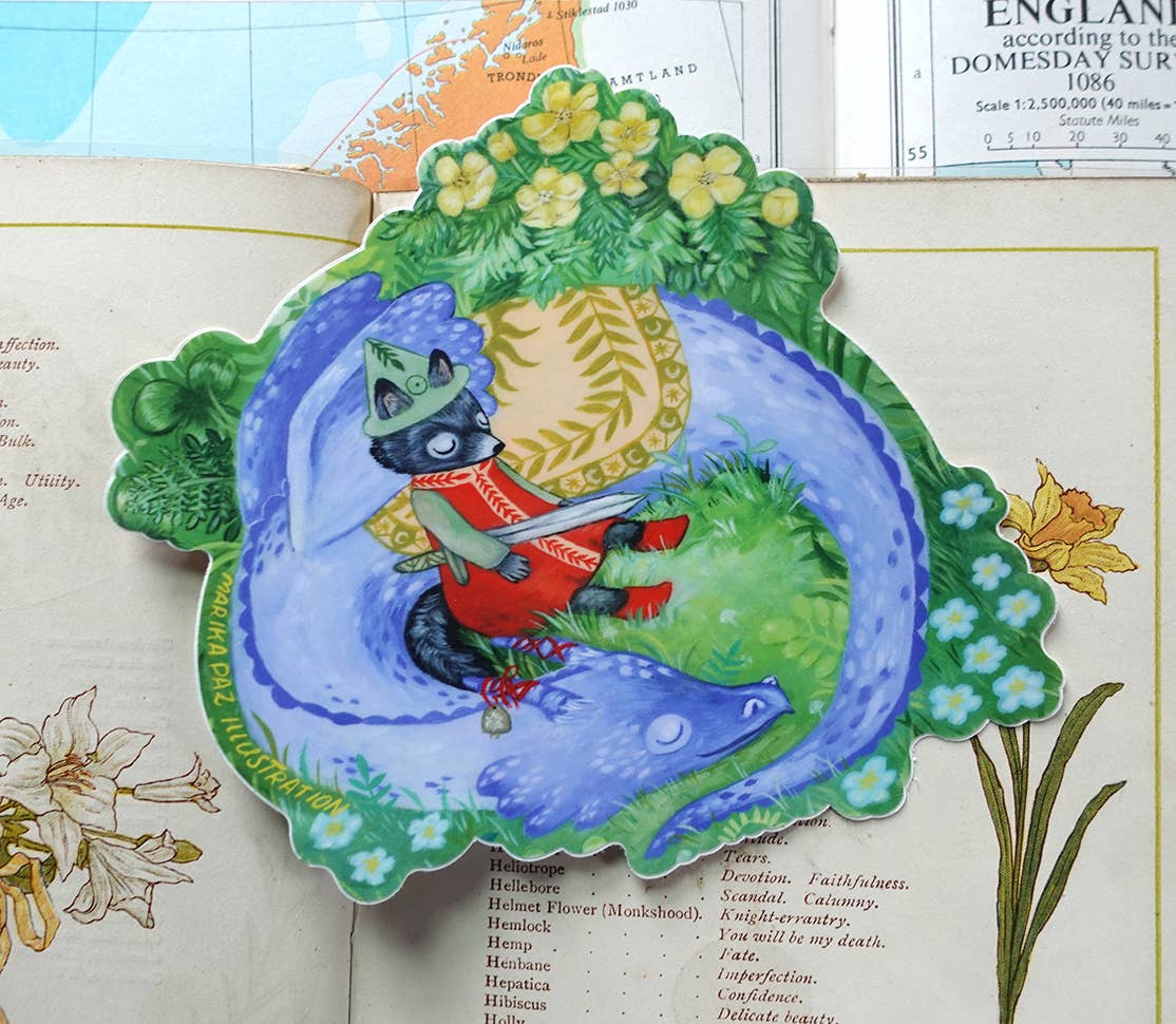 Marika Paz • A Knight's Rest Dragon Vinyl Sticker