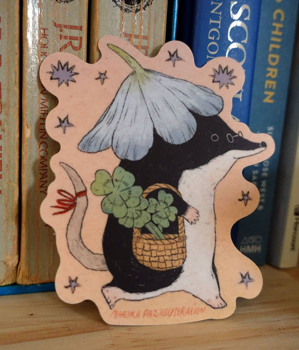 Marika Paz • Lucky Shrew Vinyl Sticker