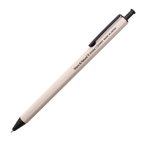Ohto • Gel Ink 0.4mm Needle Tip Retractable Wooden Pen, 5 Colors, Imported Japan