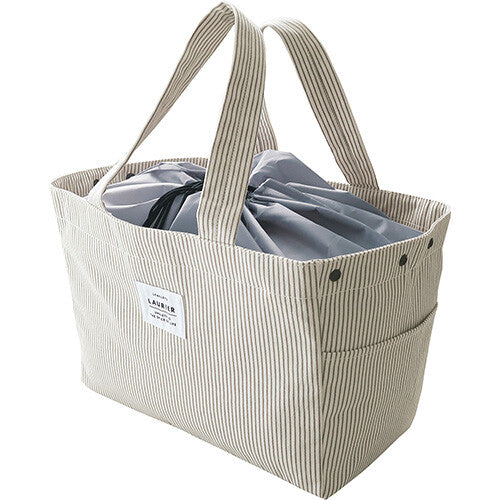 El Commun • Leaflets Laurier Striped Shopping Cooler Bag Large, 3 Colors, Imported Japan