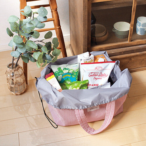 El Commun • Leaflets Laurier Striped Shopping Cooler Bag Large, 3 Colors, Imported Japan